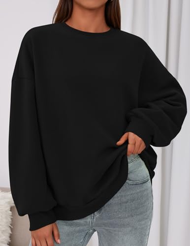 PRETTYGARDEN Sweatshirt for Women Oversized Crewneck Long Sleeve Pullover Fleece Top 2025 Fall Winter Fashion Outfits Clothes