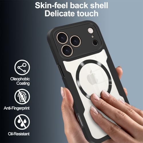 Coque arrière rigide iPhone 17 Pro Max bleu magnétique avec film écran