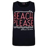 Surfing California Graphic Espionage Gilet de plage pour homme Kingsize T331 2XL Bleu marine, bleu marine