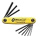 Bondhus 12591 GorillaGrip Set of 9 Hex Fold-up Keys, sizes .050-3/16-Inch