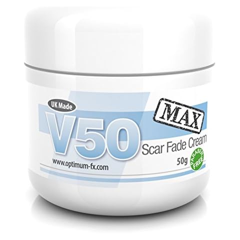 V50 MAX Scar Fade Cream DOUBLE STRENGTH Treat New and Old Scars Use Anywhere on Your Body Acne Scars Facial Blemishes Dark Spot Treatment 50 g Cover