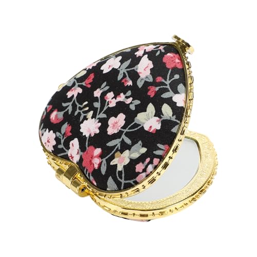 VOCOSTE Compact Mirror for Purses - Flower Pocket Heart Shape