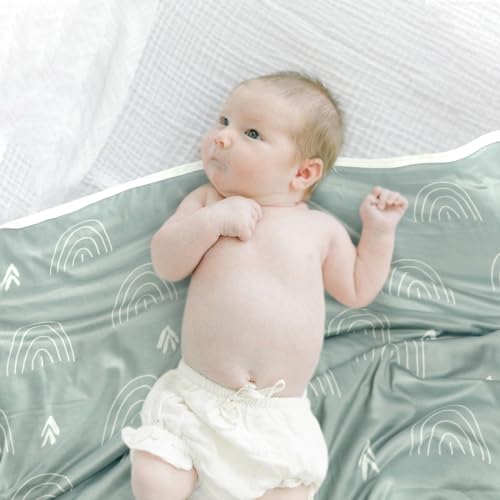 GRSSDER Baby Blankets Super Soft Jersey Knit Swaddle Blanket for Baby Girls and Boys, Double Layer Receiving Blankets 34 x 44 Inches Extra Large for Swaddling, Cute Bear - Thumbnail 6