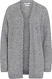 BRAX Damen Style Anique ALPAKA Mix SOLID Cardigan in offener Form Strickjacke, Silver, 42