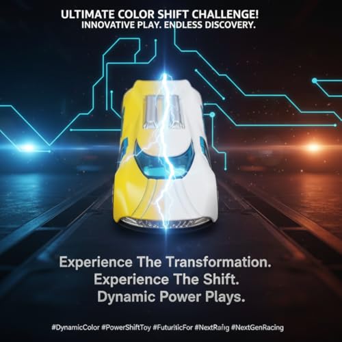 Image of GENIE'S TOY BUS Color Changing Die-Cast Racing Car I 1:64 Scale Temperature Sensitive Paint Sports Car I Change Color with Water I Kids Collectible Toy for Ages 3+ I Best Birthday Gift for Kids