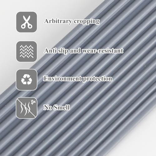 Türschwellenrampen 1,6x5,5x100cm, Übergangsprofil Überstreifen für Türschwellen, Schwelle Übergangsschiene Selbstklebend, Rutschfeste Gummirampe Auffahrrampe für Rollstuhl, Kinderwagen, Scooter, Grau