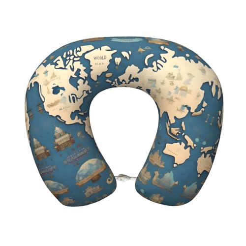 Almohada de viaje de espuma viscoelástica negra miniatura 1