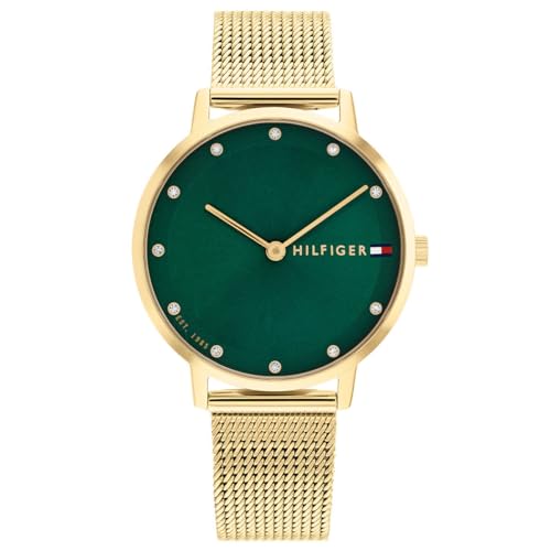 Imagen de Tommy Hilfiger Reloj De Movimiento De Cuarzo De Dos Manecillas para Mujer con Correa de Malla de Acero Inoxidable de Color Dorado 1782668