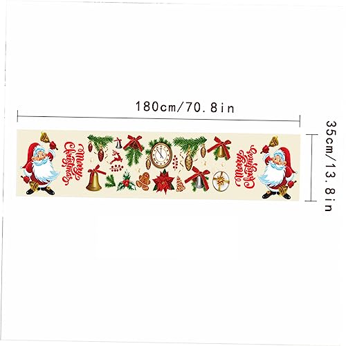 Ornement de table de Noël Cabilock nappe polyester chemin de table de fête repas - 4