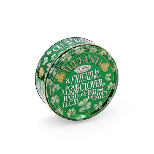 Shamrock Shape Irish Shortbread Biscuits Tin Tea Coffee Storage Gift