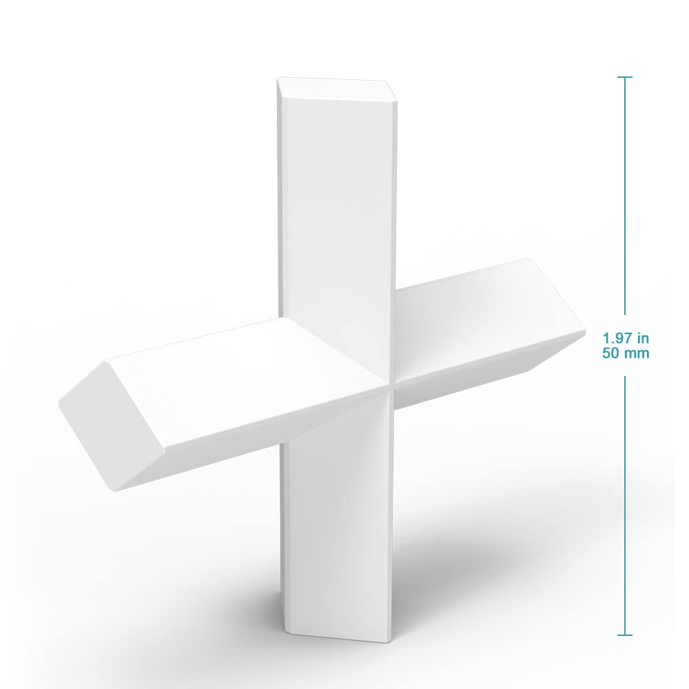 stonylab 2 Confezioni Croce Forma Magnetico Agitatore Bar, 50 x 10 mm PTFE-Rivestito Magnetico Agitatore Barre Bianco Agitatore Miscelatore per Agitatori