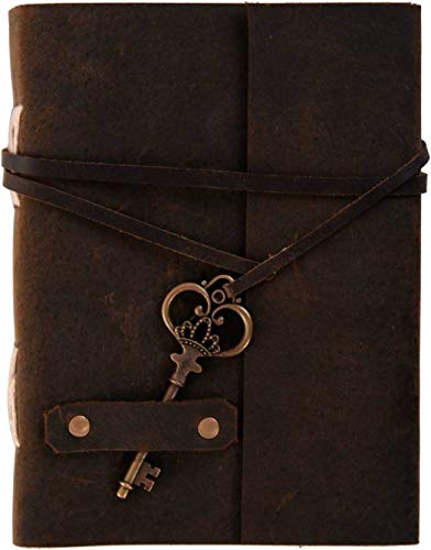 Craft Play Handicraft Leather Handmade Paper Handcrafted Regular Diary/Personal Organiser/Notebook/Journal, 125 GSM (110 Unruled Pages_18cm x 13cm x 2cm)