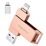 Vackiit 【MFi認証取得】iPhone用USBメモリー 128GB USBフラッシュドライブ 高速USB 3.0 フラッシュメモリー スマホ データ保存 写真 バックアップ lightningコネクタ搭載 iPhone/iPad/PC/Android/Mac兼用 容量不足解消 パスワード保護 iPad Air/mini/ iPhone 14/14 pro/13/13 pro/13 mini//12/12 pro/12 mini/11/11 Pro/ X /XR/XS MAX/6/7/8 などに対応（ピンク）