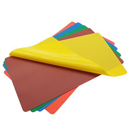 TrendBox Multi Colors Silicone Waterproof Plastic Placemat Table Mat Heat Insulation Washable DurableFor Kitchen Dining Roon - Small Size 1 Set of 5 Pieces