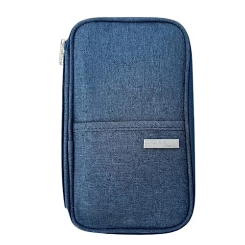 CARTEIRA CASE PORTA PASSAPORTE E DOCUMENTOS PARA VIAGEM (Azul)