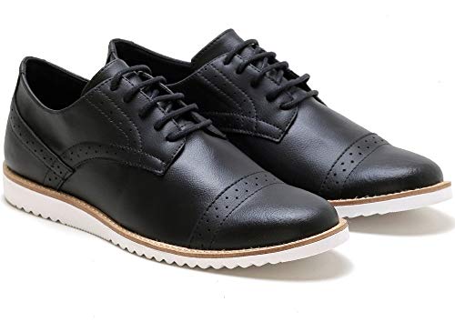 Sapato Oxford Social Masculino Extra Macio Leve Conforto Cor:Preto;Tamanho:44