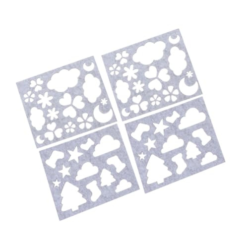 Angoily Wool Felting DIY Stencils 4pcs Embroidery DIY Molds for Handmade Felting Craft