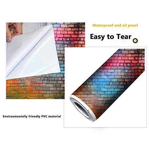 Skiwamural 144" Wx100 H Self Adhesive Wallpaper Roll Paper Graffiti Wall Colorfuls And Pictures Peel And Stick Wallpaper Decorative Wall Mural Posters Home Covering Interior Film #TOP4