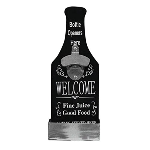 Apribottiglie da parete vintage rustico shabby bar decorazione nero