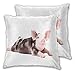 VINISATH Set de 2 Funda de Cojín 60x60cm Cerdito Divertido Fundas de Almohada para Cojines Decorativos para Sofá Cama Coche Hogar
