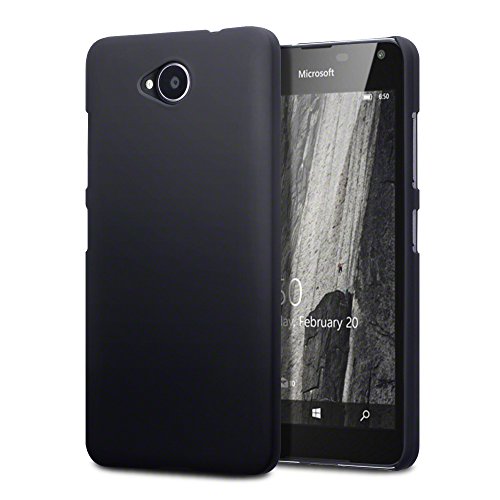 Lumia 650 Case, Terrapin [Extra Slim Fit] Hybrid rubberized [Black] Protective Hard Case for Microsoft Lumia 650 - Black