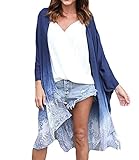 Bestyou Women's Beachwear Cover-ups Tunic Chiffon Printed Kimono Cardigan XS-M