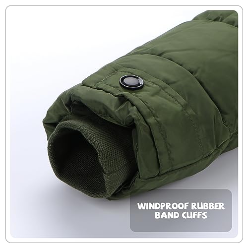 Image of Boys Winter Puffer Coat Girls Fur Collar Hoodie Jacket Kid Zip Up Warm Outerwear