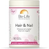 BE-LIFE | HAIR & NAIL | Complément alimentaire | Cheveux & ongles | Nourrit les cheveux, stimule la production de collagène & kératine, fortifie les ongles | Vitamines, minéraux | 90 Gélules