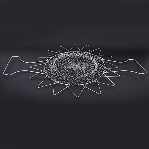 Deep Fry Basket, Foldable Stainless Steel French Fries Frying Basket, Multifunction Steam Rinse Strainer Net, for Frying Food, Washing Fruits or Vegetables