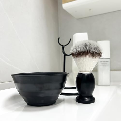 Conjunto de pincéis de barbear para homens, o conjunto de pincéis de barbear 3 em 1 inclui escova si