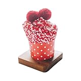 New Upgraded Fuzzy Fluffy Socks for Women Girls DIY Gifts Valentine's Day Fall Winter Slipper Lounge Holiday Fashion Sock Gift Boxes Cupcake （Red,One Size）