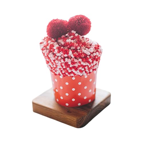 New Upgraded Fuzzy Fluffy Socks for Women Girls DIY Gifts Valentine's Day Fall Winter Slipper Lounge Holiday Fashion Sock Gift Boxes Cupcake （Red,One Size）