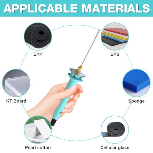 Elektrischer Schaumstoffschneider, 30W 15 CM Styroporschneider Heißdrahtschneider, AC100-240V Schaumstoff Schneider Elektrisch, Styropor Schneidegerät, Styropor Schneider EU-Stecker