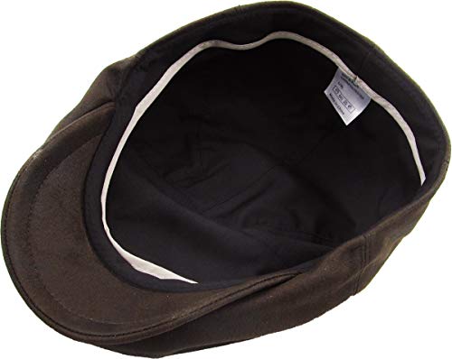 KBL-100 DBR S/M Faux Leather Ascot Ivy Newsboy Hat Driving Golf Cap Gatsby Cabbie - Thumbnail 6
