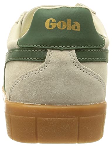 Image of Gola Men's Hurricane Suede Sneaker, Off White Evergreen Gum, 10