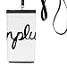 Unplug Funny Design Pattern Quote Phone Wallet Purse Hanging Mobile Pouch Black Pocket