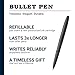Fisher Space Pen Tungsten Cerakote Finish Bullet Pen, Pressurized Ballpoint Pen, Compact Size, Writes Upside Down, Extreme Temperatures, Black Ink, Medium Point, Made in the USA