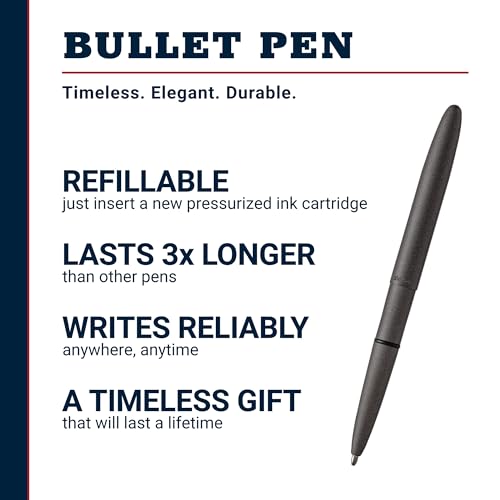 Image of Fisher Space Pen Tungsten Cerakote Finish Bullet Pen, Pressurized Ballpoint Pen, Compact Size, Writes Upside Down, Extreme Temperatures, Black Ink, Medium Point, Made in the USA