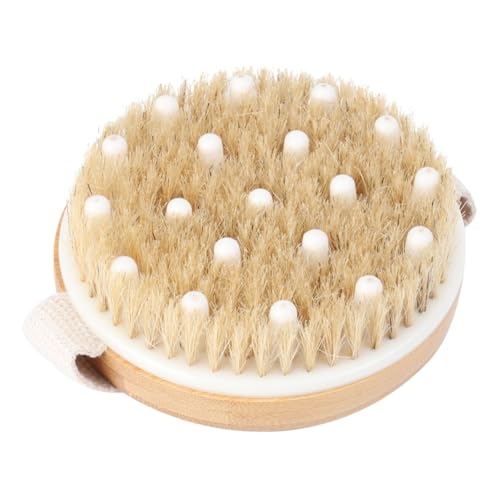 Beatifufu Bristle Bath Brush with Rubber Head Multi-Purpose Massage Scrubber for Shower Deep Cleansing Exfoliating Tool Soft Material for Smooth
