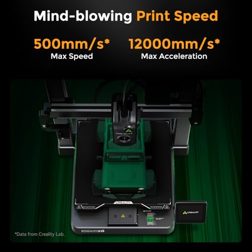 Creality Hi (A) 3D Printer, Support Multi Color Printing Needs CFS, 500mm/s Max Speed 95% Pre-Assemble, XY Step-Servo Motor and Auto Leveling Build Volume 10.24×10.24×11.81 inch