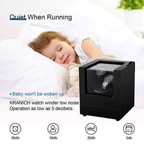 Kranich Automatic Double Watch Winder Box Luxury Wooden Storage Case for Automatic Mechanical Watch