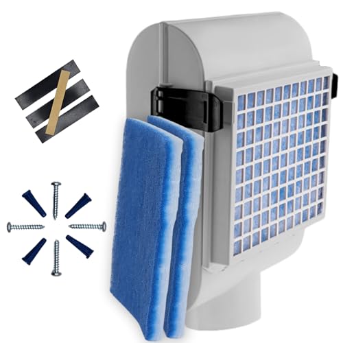 FlowVent Indoor Dryer Vent Kit | Dual Filter Lint Trap...