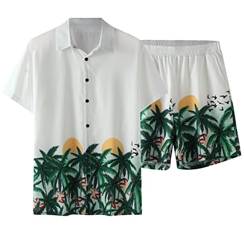 Für Herren Blau Anzug Herren Frühling und Sommer Tops Hose Set Fashion...