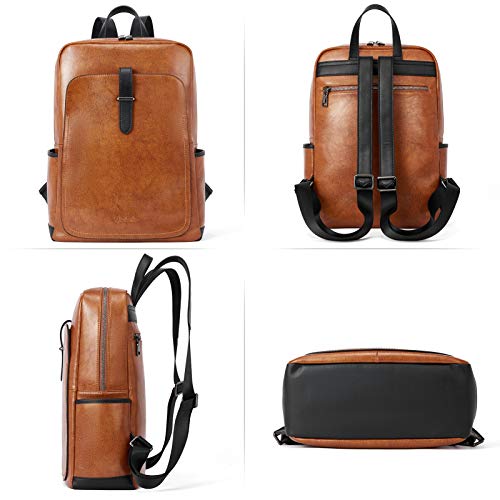 BOSTANTEN Leren rugzak voor dames, schoolrugzak, 14 inch laptoprugzak, dagrugzak, casual rugzak, dagrugzak - Image 6