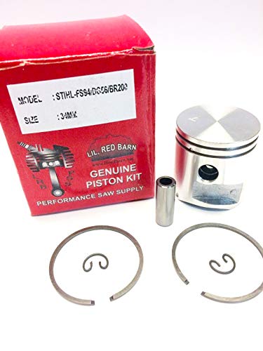 Stihl FS94, FS94c, FS94r, FS94RC, [4149], HL91K, HL91KC, [4243], HL94, HL94C, [4243], KM94R, KM94RC [4149] BR200 String Trimmer Piston Kit 34mm Replaces Stihl Part#4149-030-2001 TWO DAY STANDARD SHIP