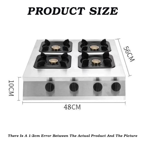 Cuisinières À Gaz Avec 3 À 8 Brûleurs, Brûleur Wok En Acier Inoxydable, Cuisinière À Gaz De Table 4,2 KW Avec Protection De Sécurité, Kit Source GN/GPL(NG,4-1 burners) – Image 3