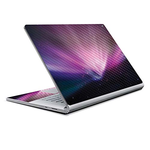 Image of MightySkins Carbon Fiber Skin for Microsoft Surface Book 2 13 inch (2017) - Spaced Out,Protective, Durable Textured Carbon Fiber Finish,Easy to Apply, Remove, and Change Styles,