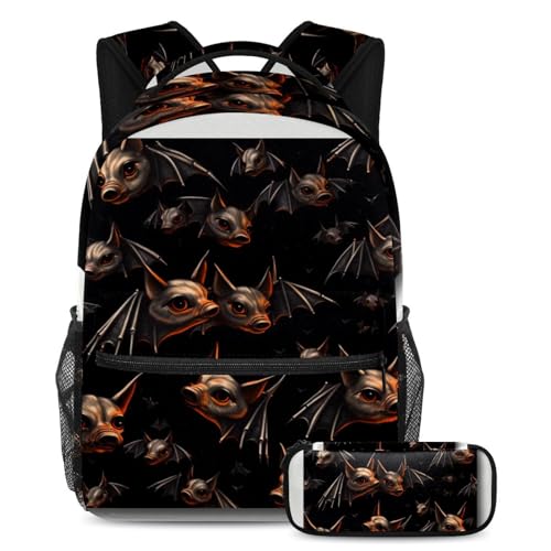 Sac à dos Halloween et trousse assortie parfaits pour l'école et les sorties