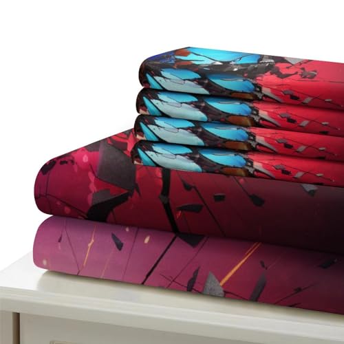 Housse de couette fermeture éclair dissimulée 135x200 papillon