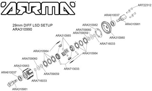 ARRMA Active F/R Diff Set, GP4 5mm 10k, ARA310990 image 5